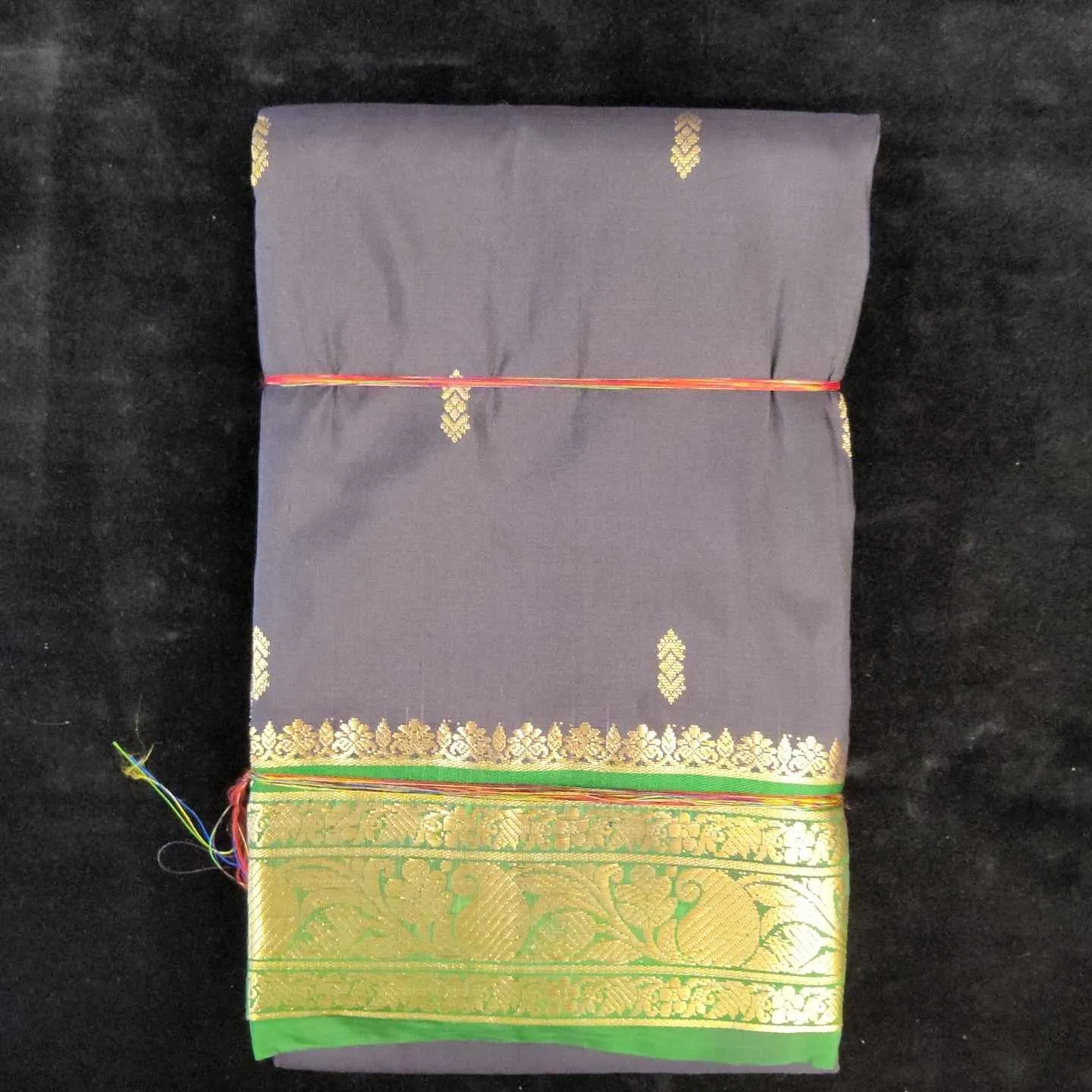 Black with Green | Dharmavaram Silk Saree No 115
