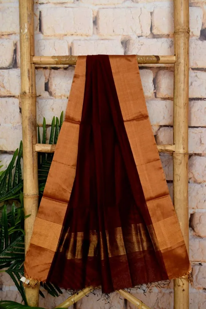 Cream Handloom Maheshwari Silk Set with Handblock Print