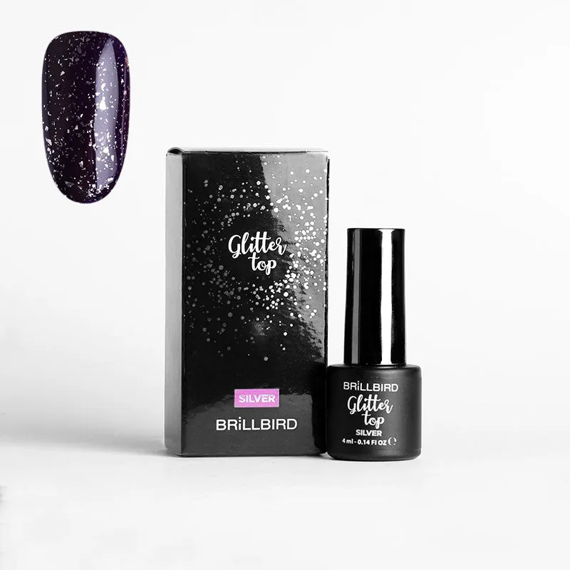 Glitter top - Silver