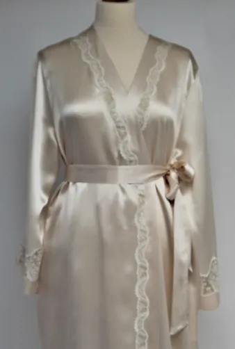 Luminosa Pure Silk Dressing Gown (in stock, 3-day dispatch)