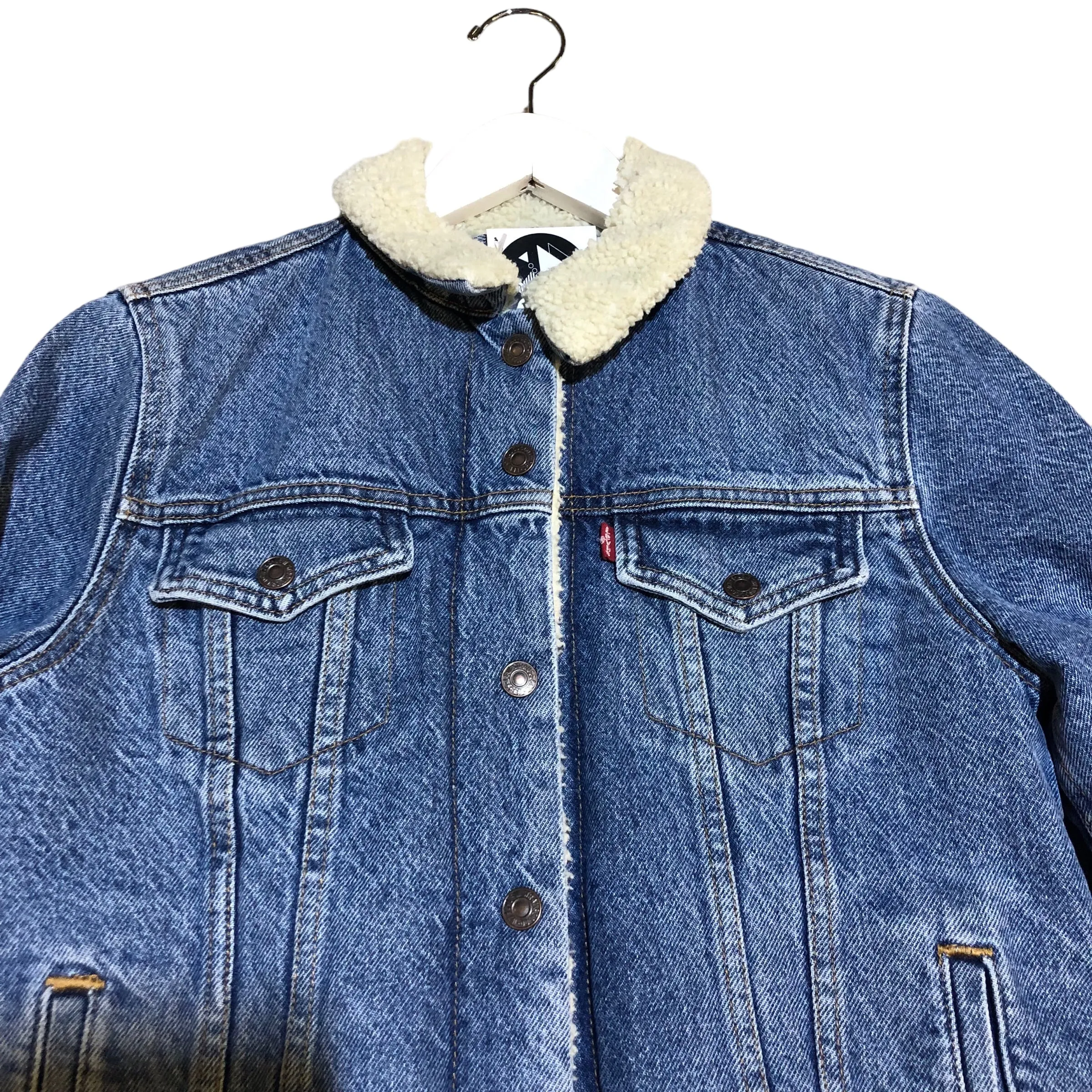 Ooak Vintage Sherpa Denim Jacket