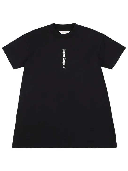 Palm Angels   Logo print cotton jersey dress 