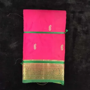 Pink with Green | Dharmavaram Silk Saree No 104