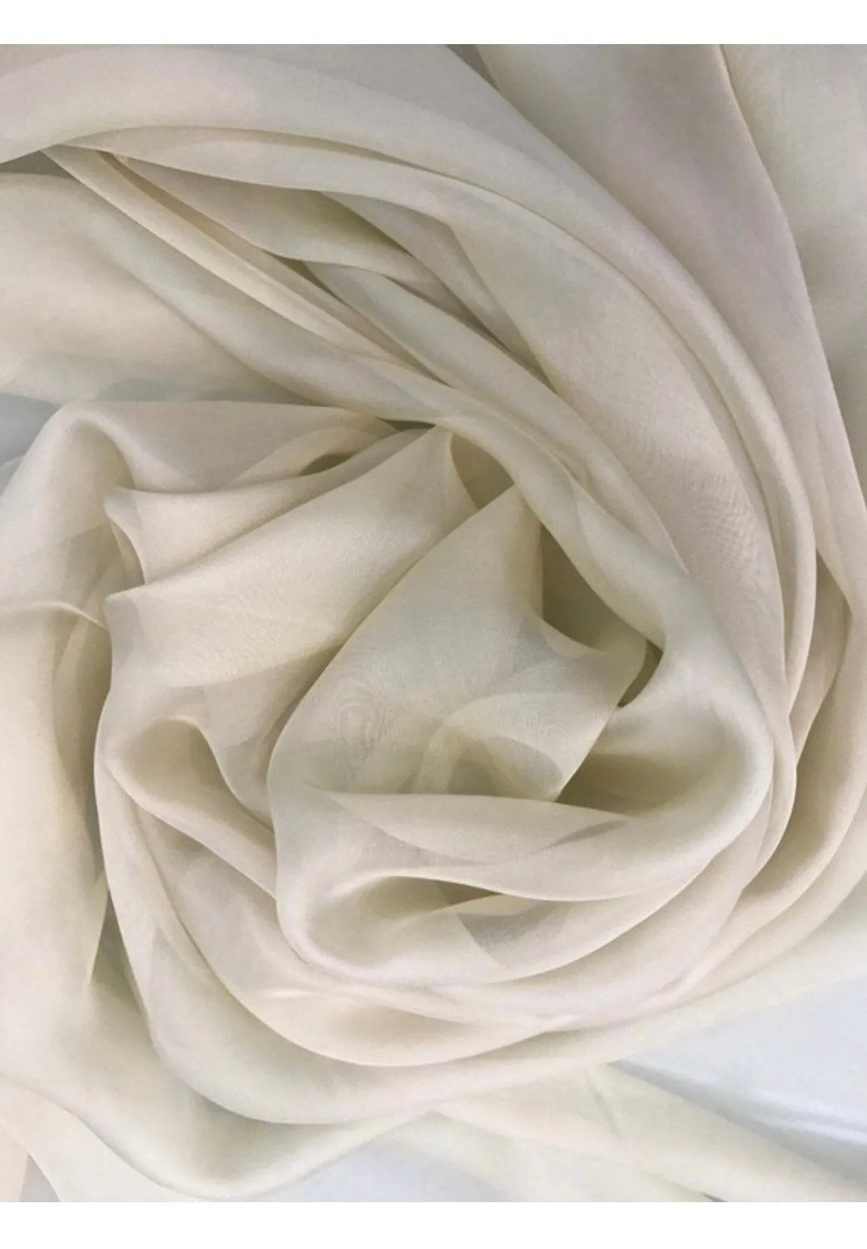 Silk chiffon 54&quot; wide   Champagne gold silk chiffon fabric sold by the yard