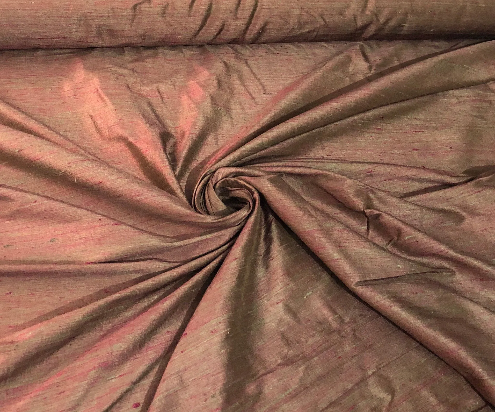 Silk ikat fabric 54&quot; wide    Beautiful brownish wine color heavy raw silk fabric sold by the yard