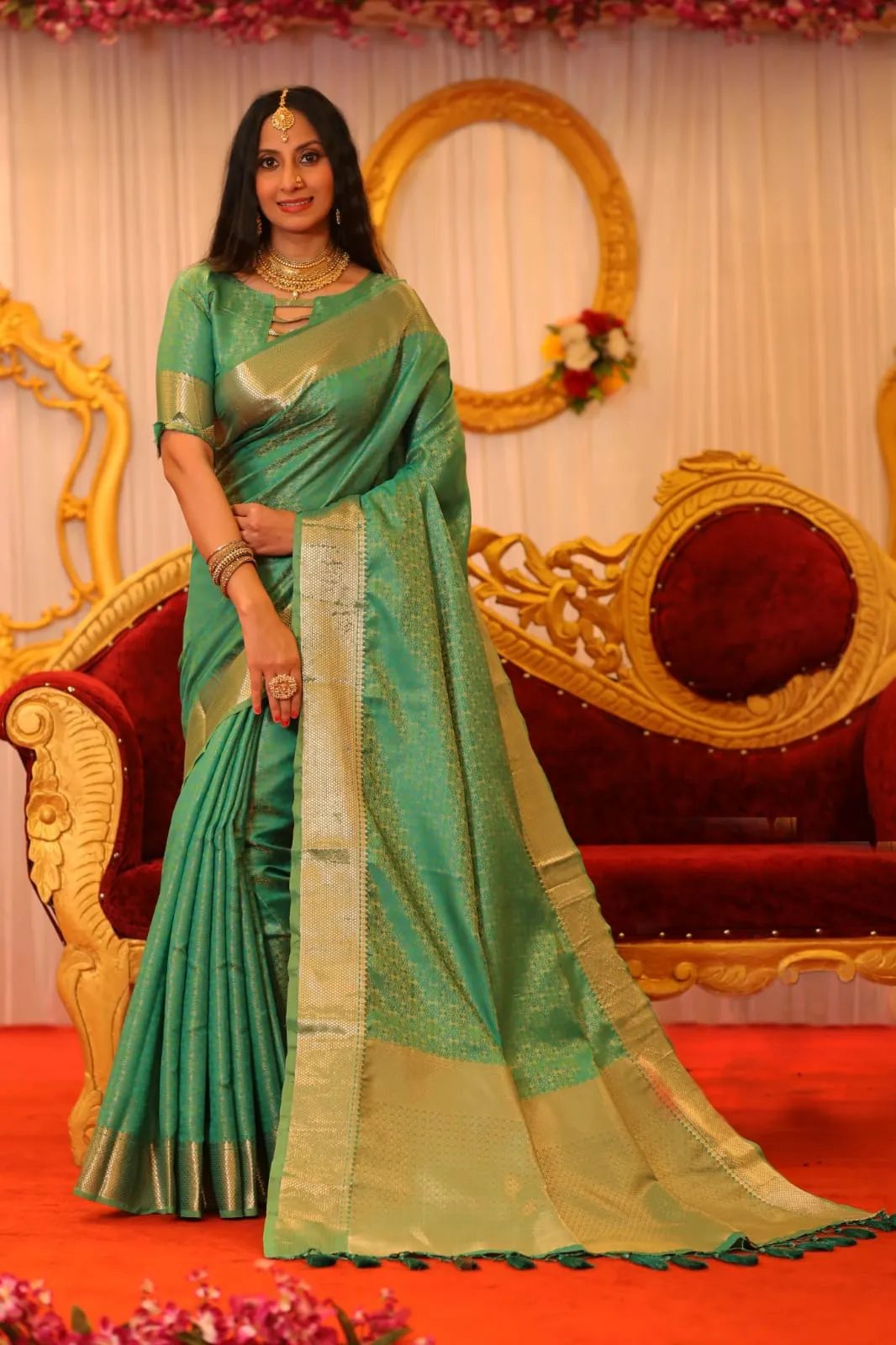 Soft banarasi silk Tanchoi saree