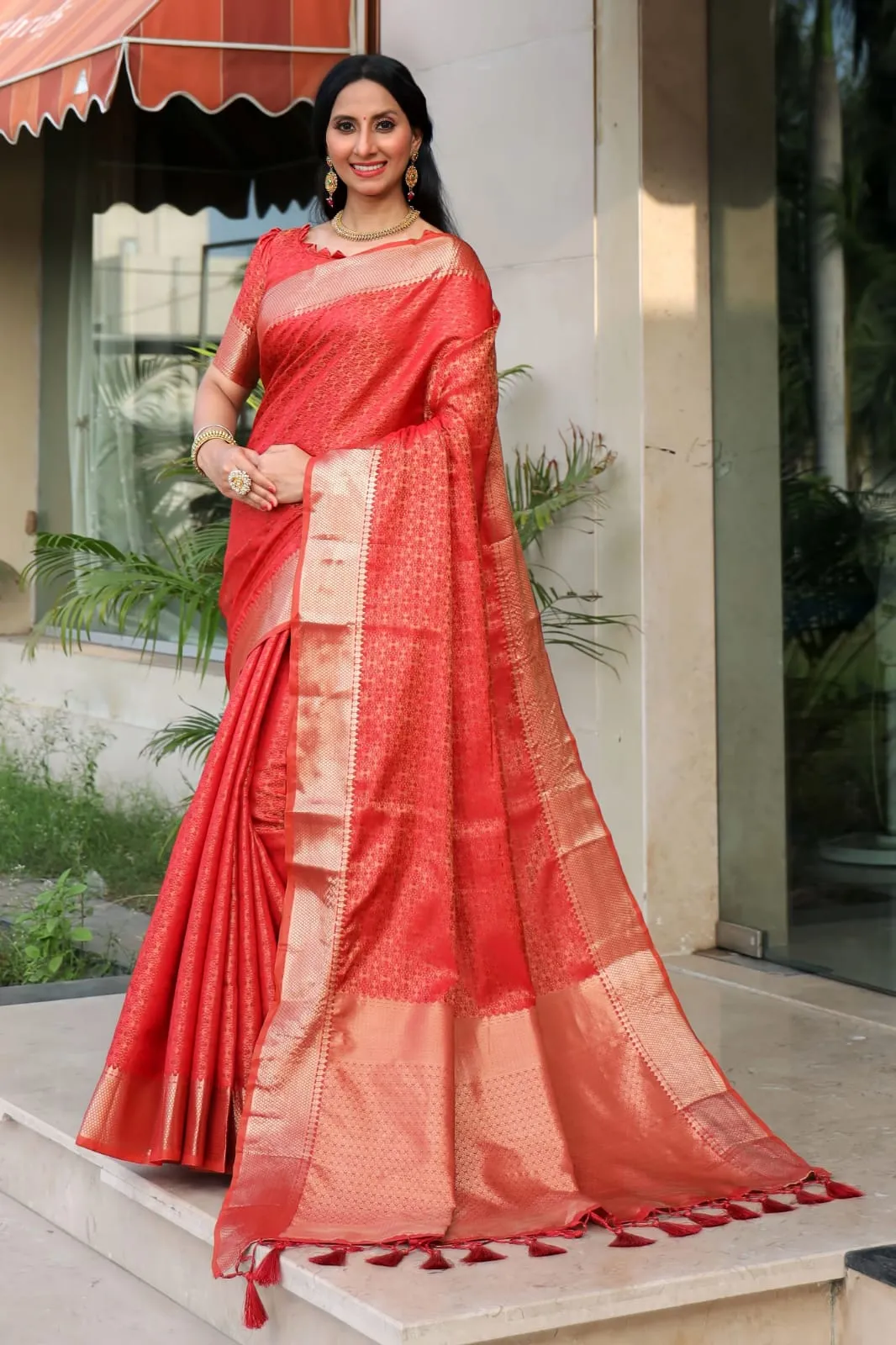 Soft banarasi silk Tanchoi saree