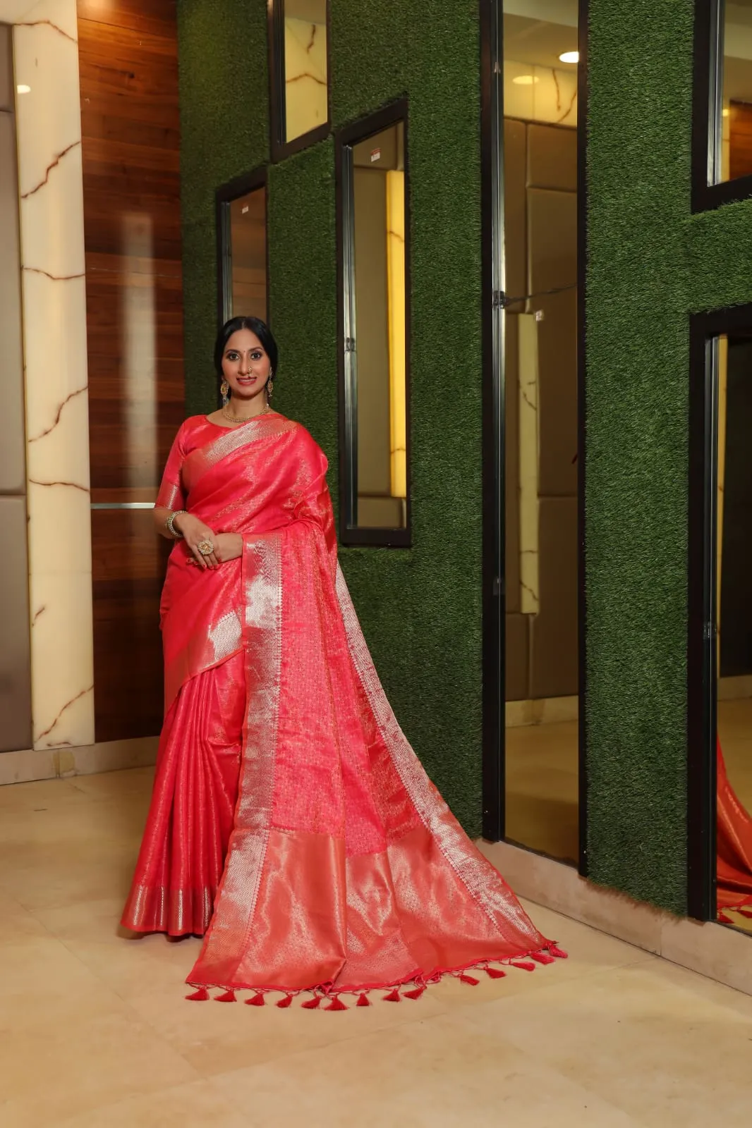 Soft banarasi silk Tanchoi saree