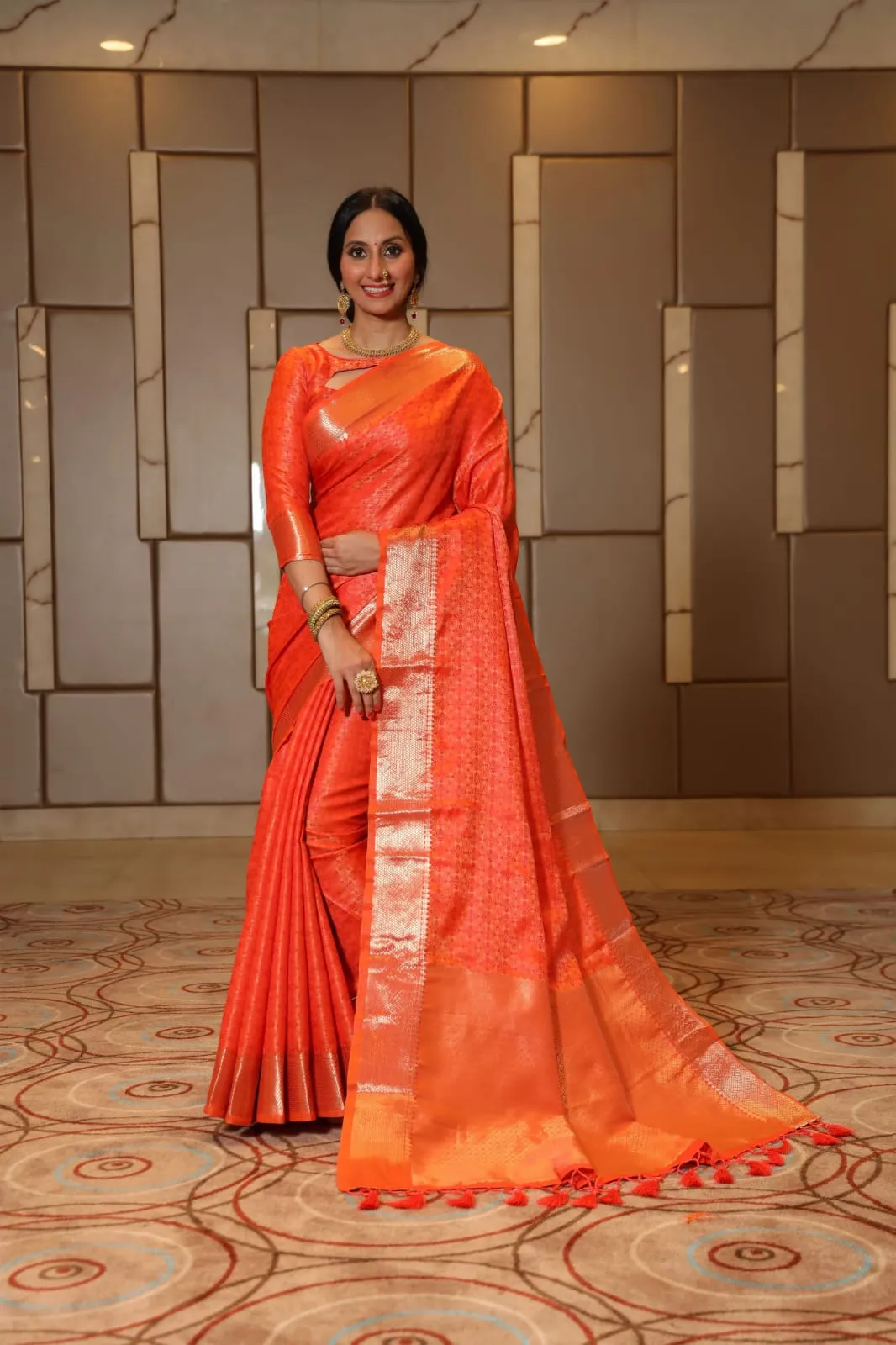 Soft banarasi silk Tanchoi saree
