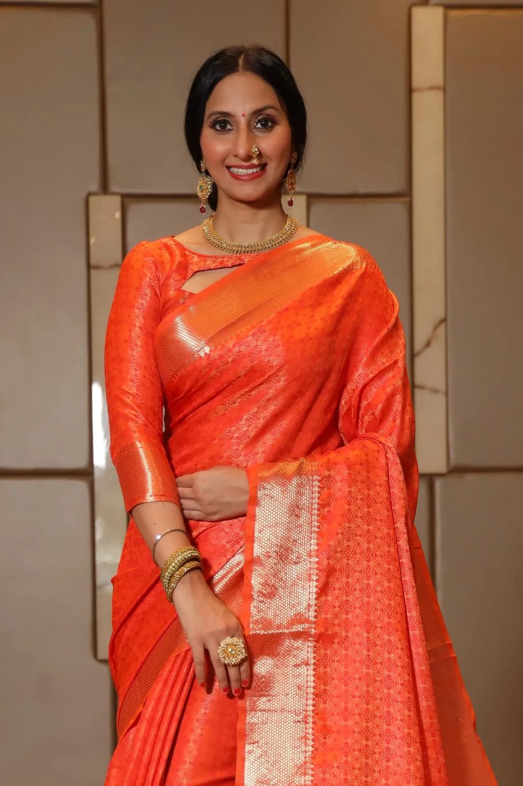 Soft banarasi silk Tanchoi saree