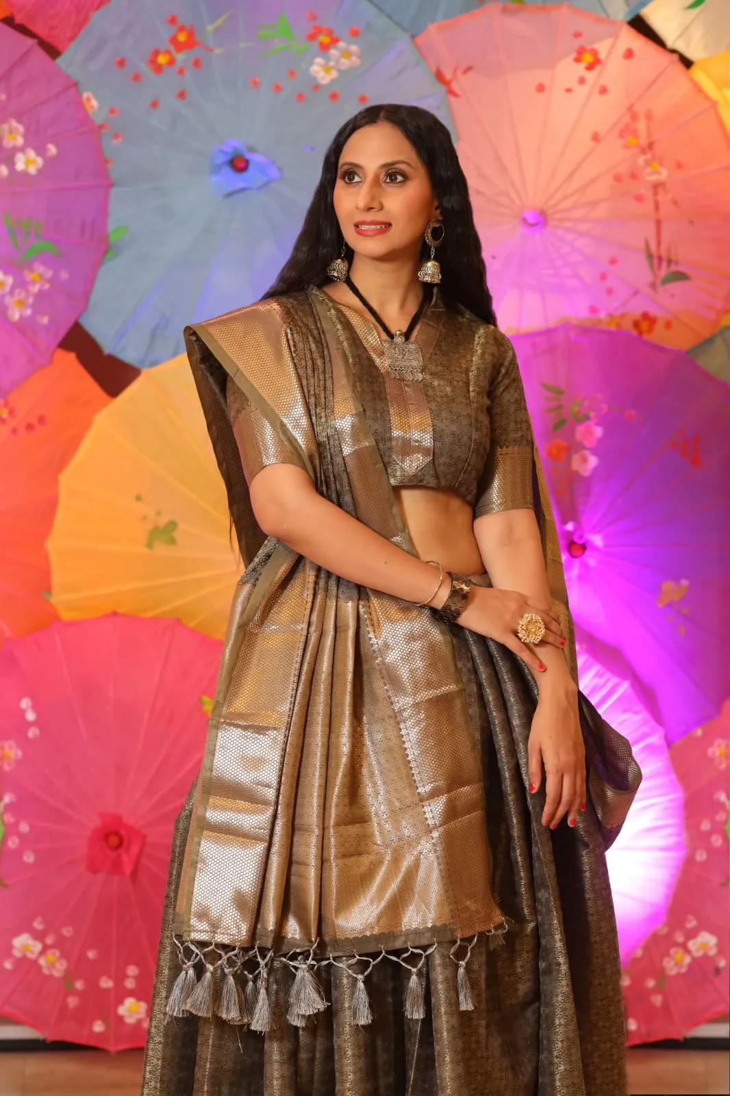Soft banarasi silk Tanchoi saree