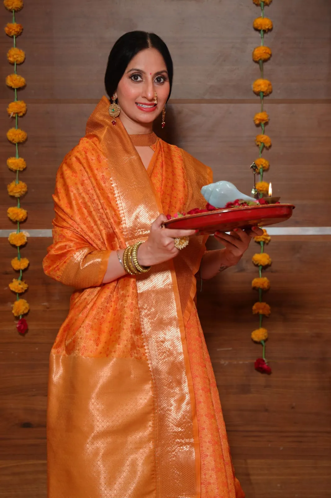 Soft banarasi silk Tanchoi saree