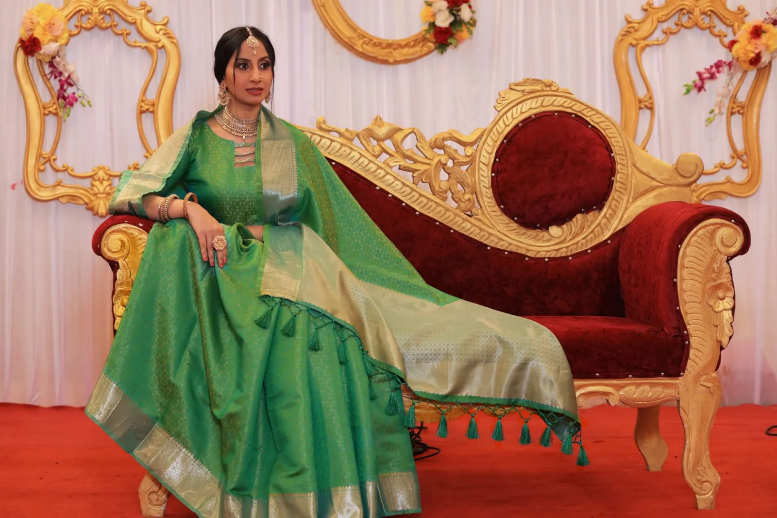 Soft banarasi silk Tanchoi saree