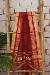 Yellow Pure Maheshwari Silk Unstitched Suit